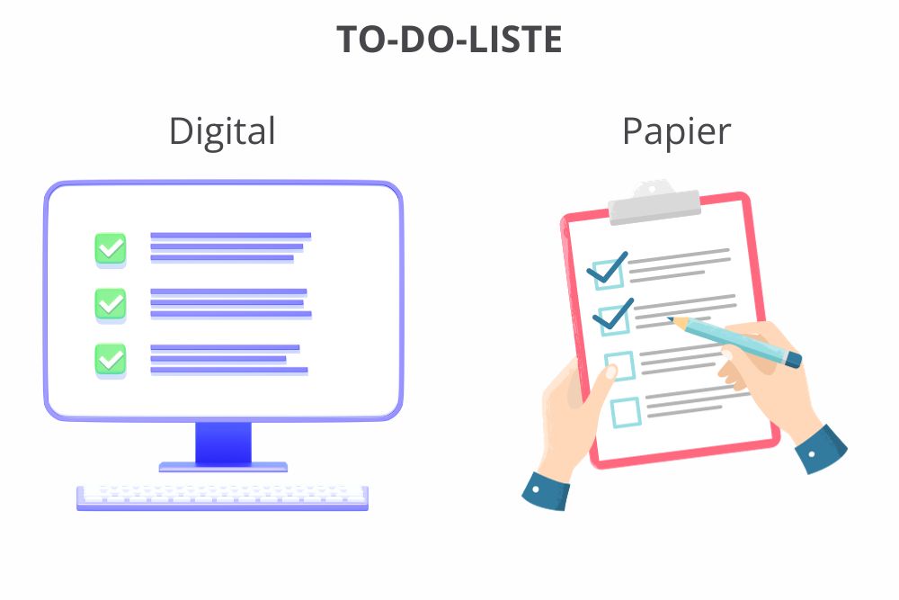 To-do-Liste erstellen digital oder Papier Variante