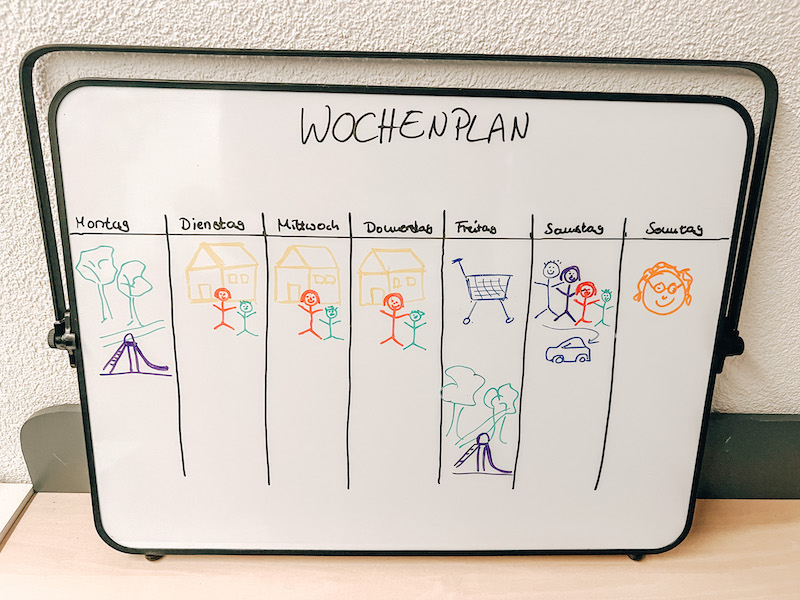 Familien Kommandozentrale Wochenplan Kinder