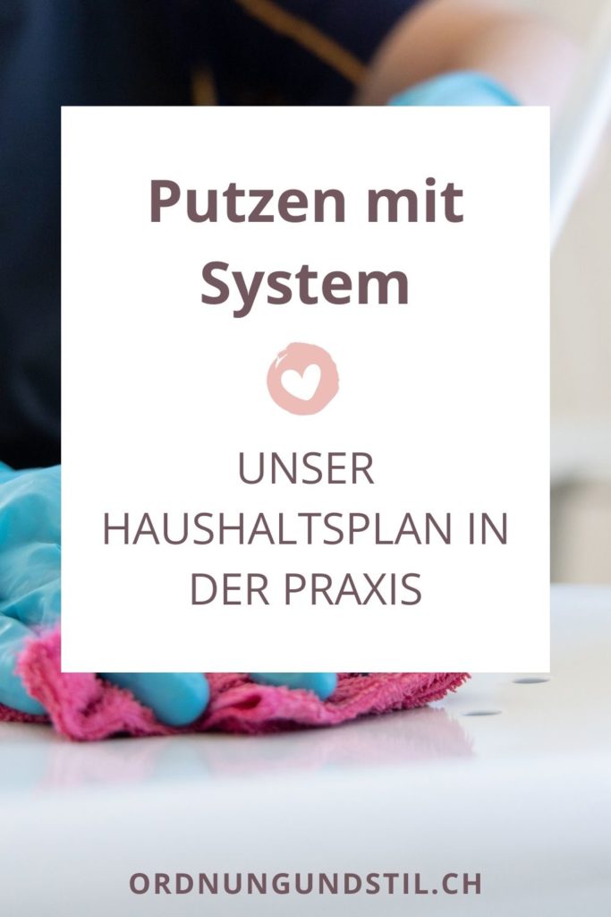 Unser Putzplan - Putzen mit System