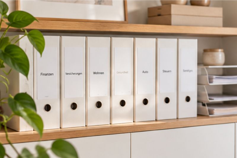 Dokumentenordner im Schrank