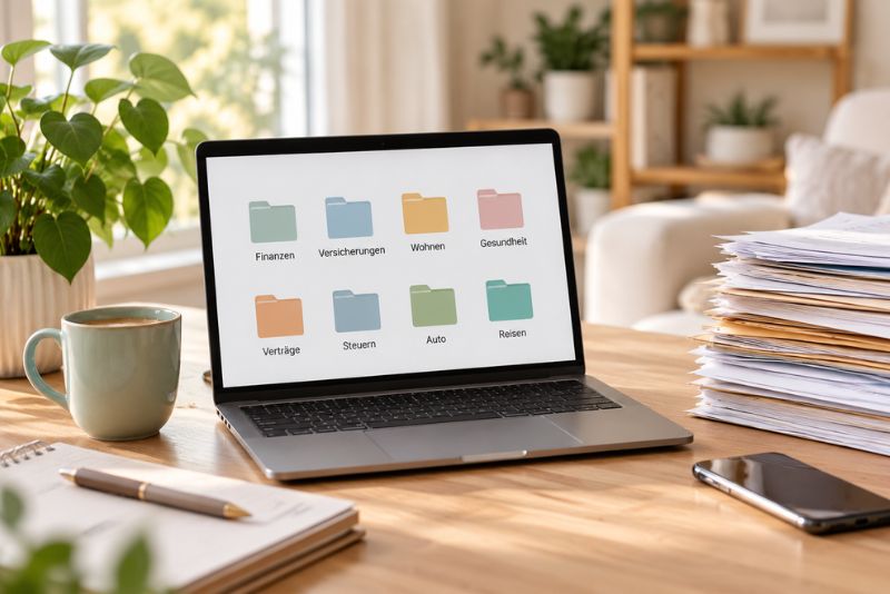 Papierkram digitalisieren - Ordnerstruktur auf dem PC